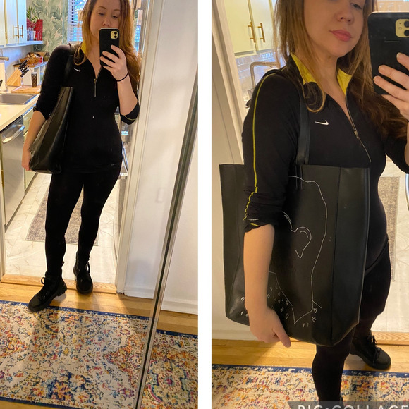 Calvin Klein x Andy Warhol Black Leather Tote Bag 205W39NYC RTW $1450 Shoulder - Picture 6 of 13